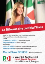 “La riforma che cambia l’Italia”, con MARIA ELENA BOSCHI