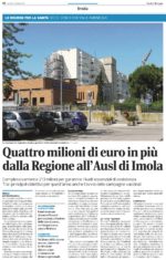 Rassegna stampa. “Quattro milioni di euro in più dalla Regione all’Ausl Imola”
